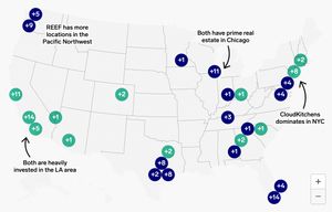 Mapping out CloudKitchens and REEF locations