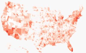 Gif of a map of the us cases